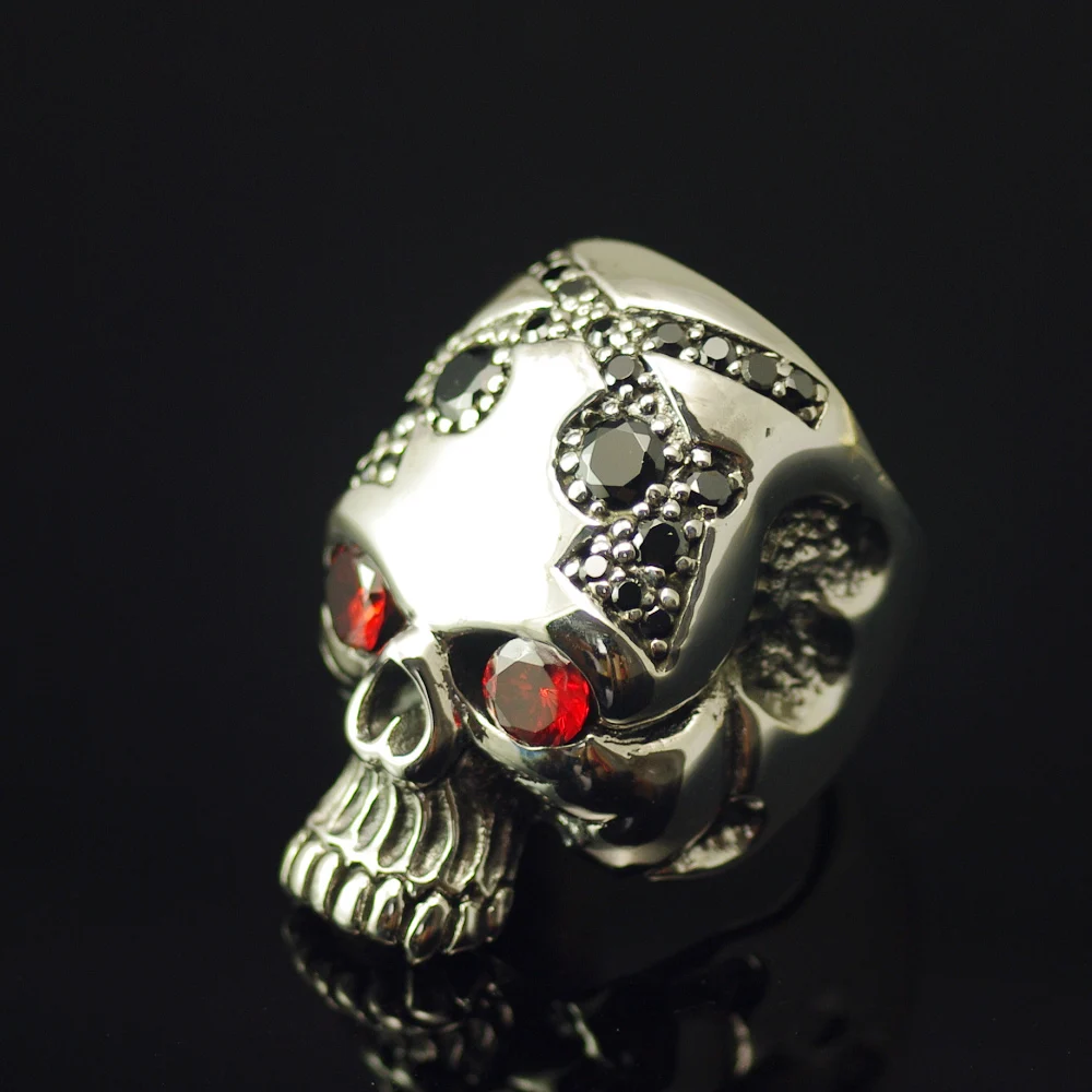 925 pure silver skull double Men thai silver ringin Rings from Jewelry