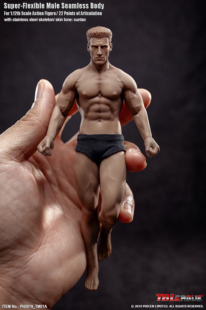 

Pre-sale TBLeague PH 1/12 Super-Flexible Male Seamless Body for 1:12th Scale Action figure With Stainless Steel Skeleton