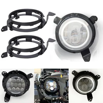

2Pcs Car light Round Mounting Brackets 7 inch LED Headlight Adapter Rings for Jeep Wrangler JL 2018