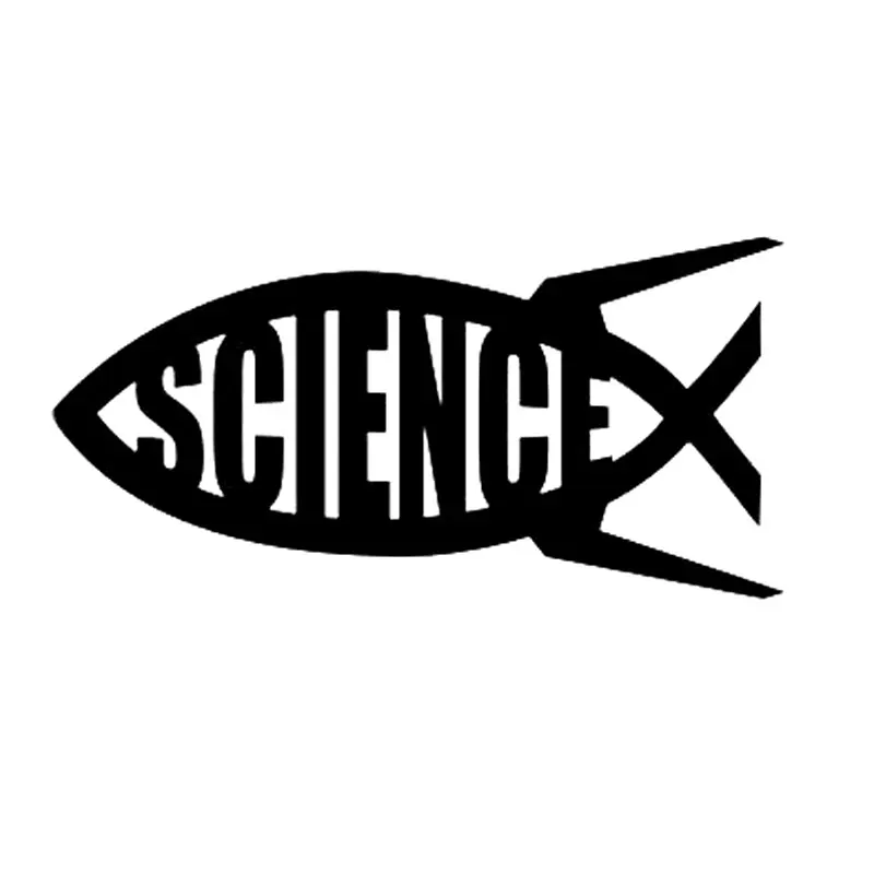 19.6CM*9.8CM Science Jesus Fish Evolution Vinyl Decal God