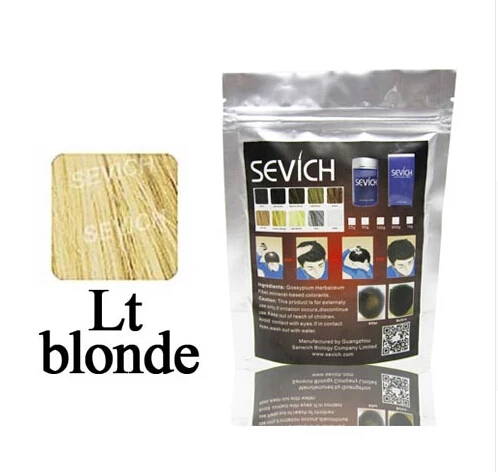 10 цветов, косметический Стайлинг, кератиновые порошки, строительные волокна для волос, черный/Dk коричневый, порошок для укладки волос, мгновенные густые волосы 500 г - Цвет: lt blond