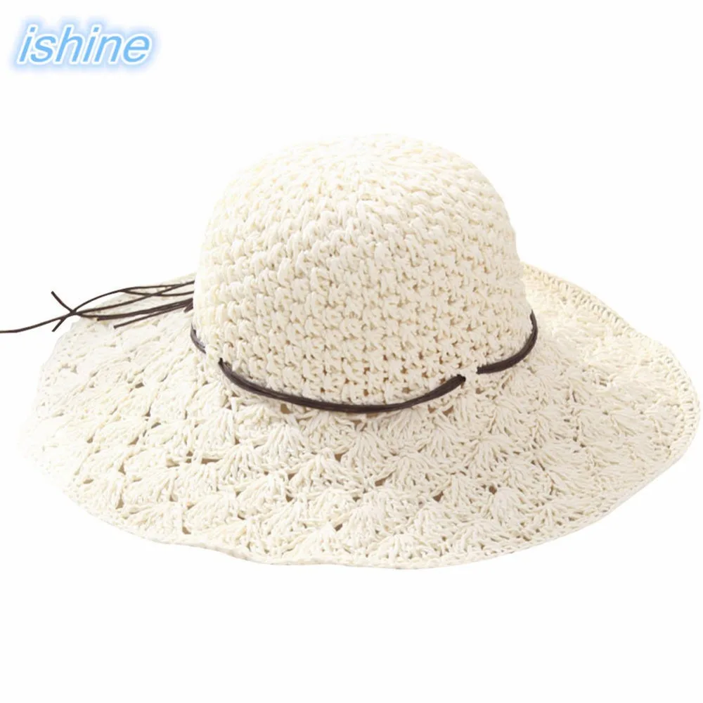2018 Summer Hats For Women Fashion Design Women White Beach Sun Hat