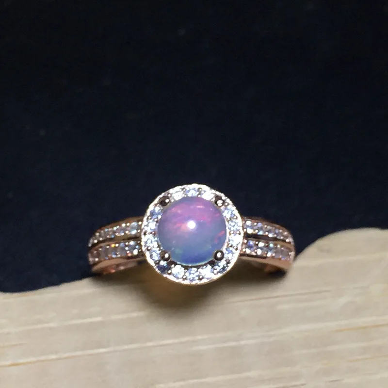 Kjjeaxcmy Fine Jewelry Серебро инкрустированные австралийский опал Дамы Кольцо