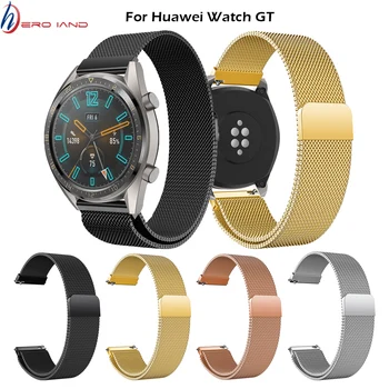 

Milanese Loop Stainless Steel Watchband for Huawei Watch GT Magnetic Buckle Band Quick Release Metal Strap Sports Wrist Bracelet