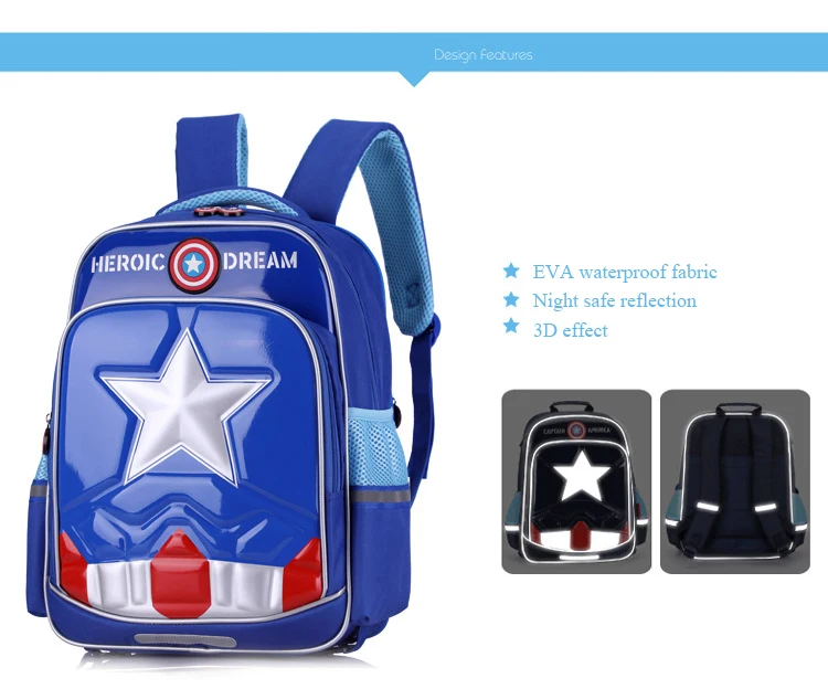 Детский школьный ранец с колесами по ступенькам Капитан Америка мультяшный мальчик багаж на колесиках для детей 6-12 лет Детский рюкзак для путешествий