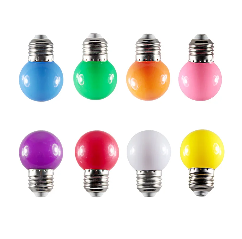 5X ампулы E27 B22 E26 rgb светодиодные лампы 220 V bombillas 1 W 1,5 W 2835 G45 красочные lampadina декоративных цветов lamparas дома Joneaz