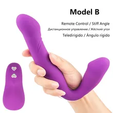 Strapless Strapon Dildo Vibrators for Women Intimate Sex Products Strap On Double Ended Dildos Adult Sex Toys for Woman