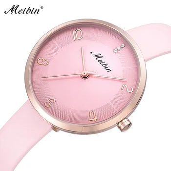 

MEIBIN Top Sale Ladies Watches New Fashion Leather Women Quartz Watch Concise Female Wristwatch Relogio Feminino Gifts 1188