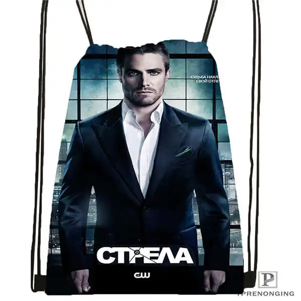 Custom Arrow-New-походная сумка на шнурке Cute Daypack Kids Satchel (черная спина) 31x40 cm #20180611-02-88