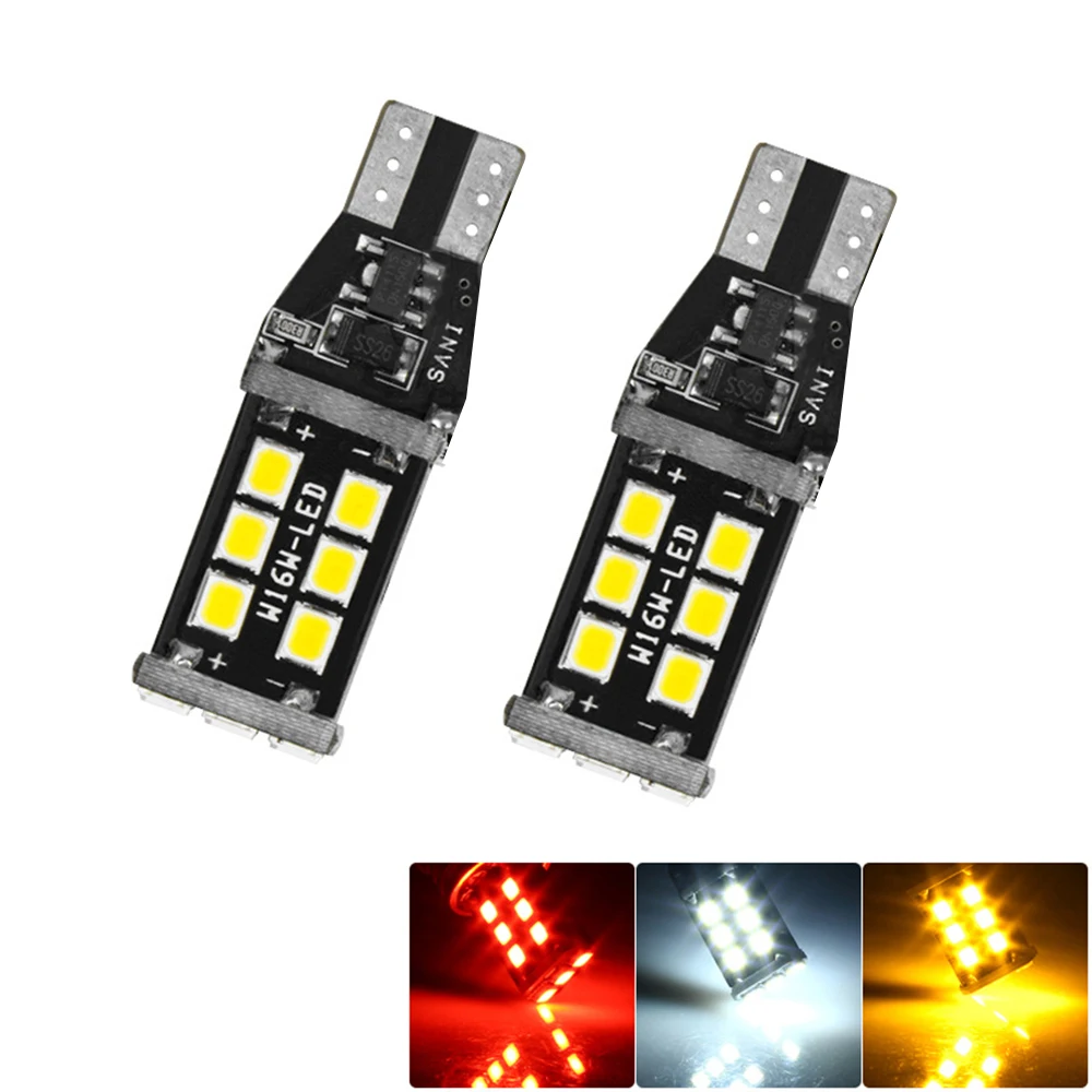 T15 W16W супер яркий высокой мощности 15SMD 2835 Светодиодный Canbus без ошибок резервный