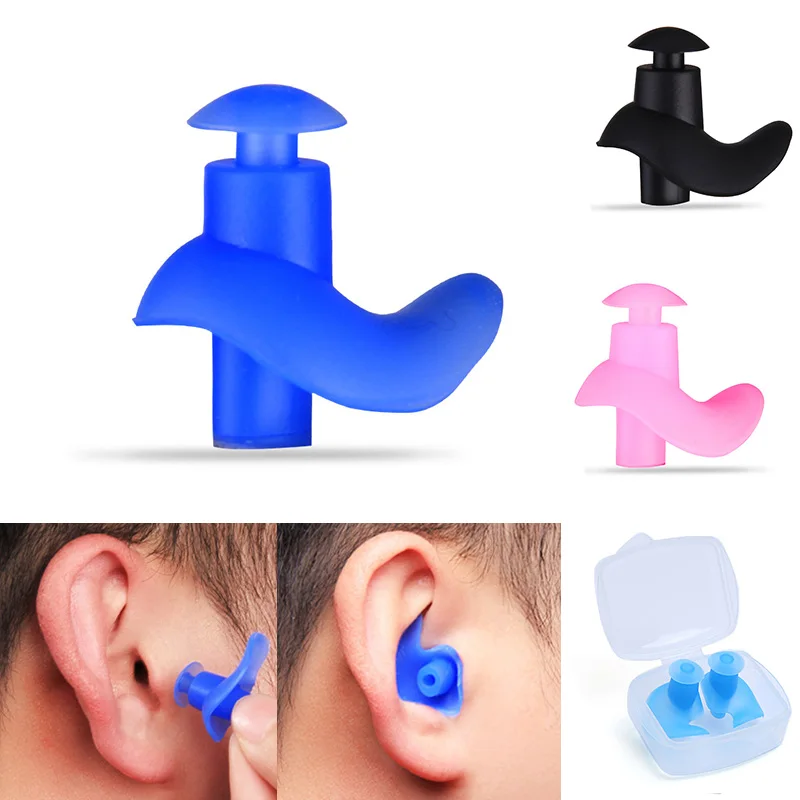 1 Pair Soft Ear Plugs Environmental Silicone Waterproof Dust-Proof Earplugs Diving Water Sports Swimming Accessories