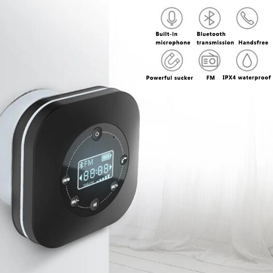 built in shower stereo system