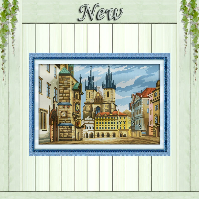 

Russian architecture,Counted Printed on canvas DMC 11CT 14CT Cross Stitch kit,needlework Set embroidery,Europe building Scenery