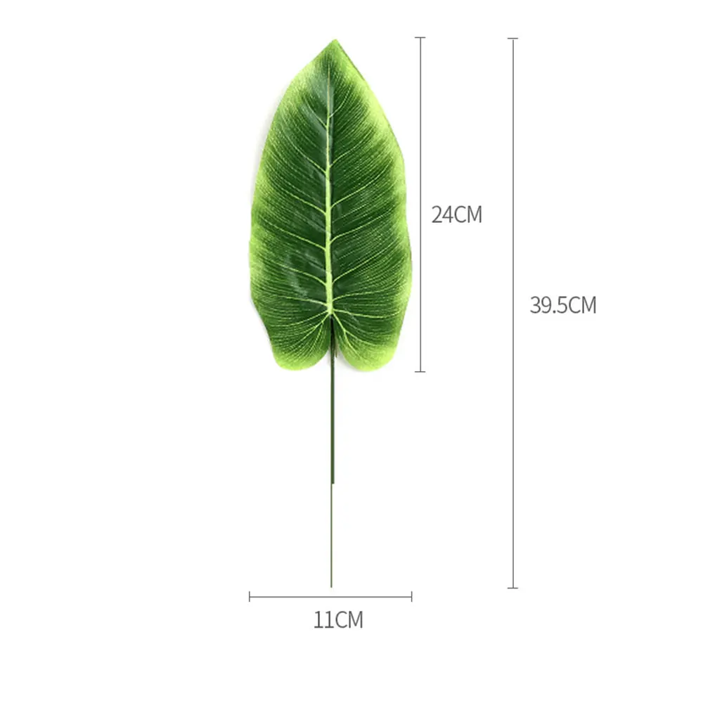 Визуальный контакт 1 шт. Искусственные Поддельные Monstera Пальмовые Листья зеленые растения Свадебные DIY фото фоновый реквизит вечерние украшения - Цвет: Canna leaf S