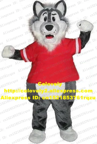 Timber Grey Wolf Husky Dog Mascot Costume Adult Cartoon Character Outfit Suit Internal Anniversary Vivid High-class zz5168 | Тематическая