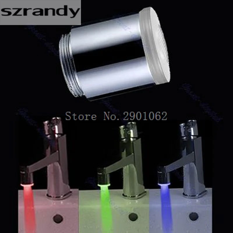 Glow LED Light Faucet Tap Water Shower Automatic 7 Colors Changing LD8001 A9 Nice Tool B119