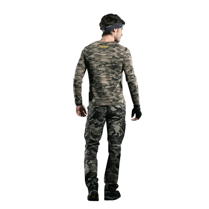 FreeArmy/брендовые военные модные хлопковые мужские брюки, повседневные свободные брюки-карго, брюки средней плотности с вышивкой и металлическими кнопками, штаны для бега