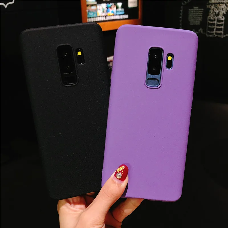 Матовый пластиковый чехол с текстурой песка для Samsung Galaxy S9 Plus жесткий матовый