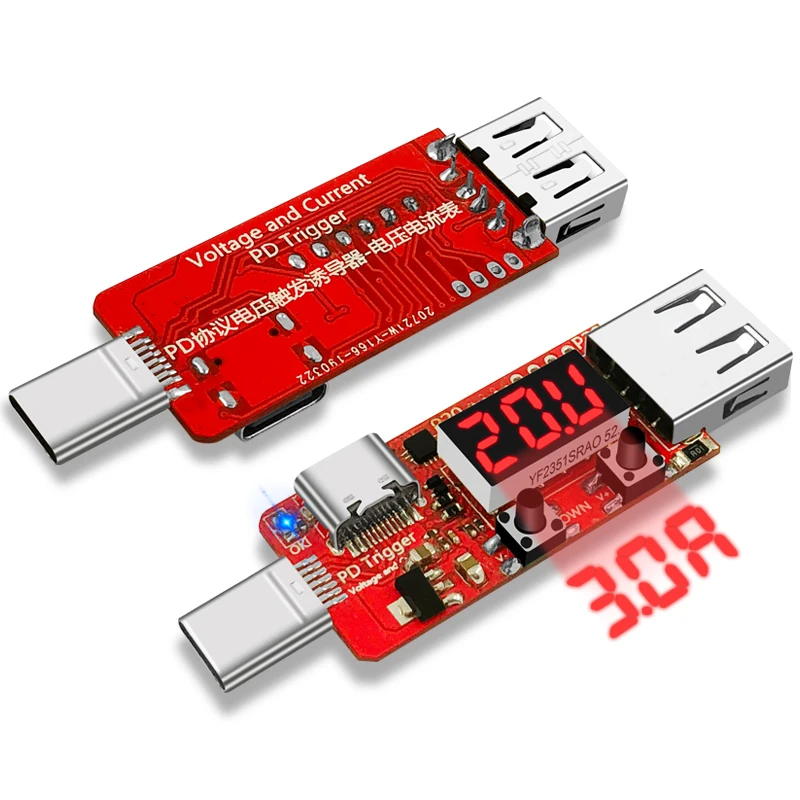 USB Тестер TFT DC Цифровой вольтметр измеритель напряжения тока Вольт Амперметр детектор power bank индикатор зарядного устройства+ PD3.0 триггер