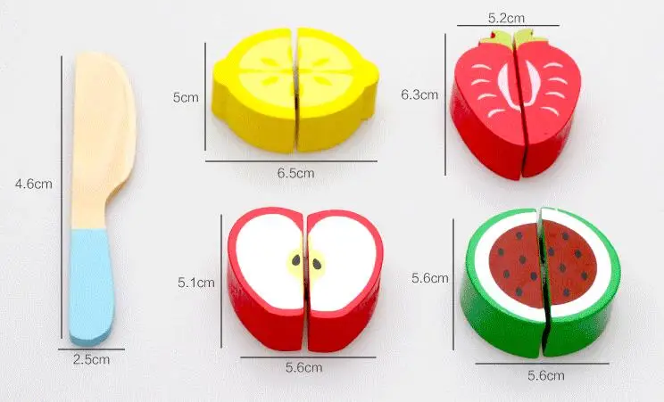Высококачественная кухонная игрушка пять видов детской Монтессори Классическая фруктовая резка ролевые игры игрушка деревянные кубики