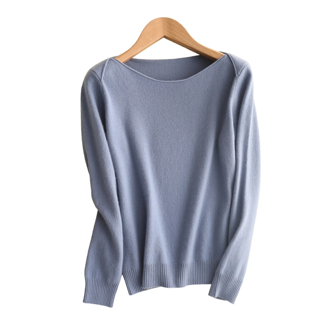 

Autumn Winter Cashmere Wool Sweaters Long Sleeve Women Knitting Jumers O Neck Soft Knitwear Casual Basic Pulovers Solid Color