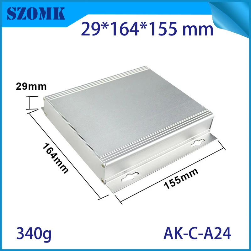 1 шт. алюминиевый корпус проект чехол 29(H) x164(W) x155(L) мм для электроники чехол распределительная коробка инструмент чехол szomk