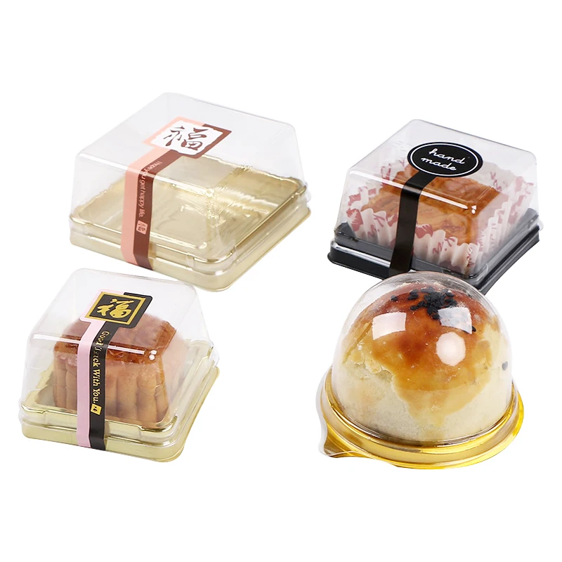 

50Sets Clear Transparent Gift Box Moon Cake/ Cupcake Packaging Box Wedding Party Cake/Candy Box Container Holder