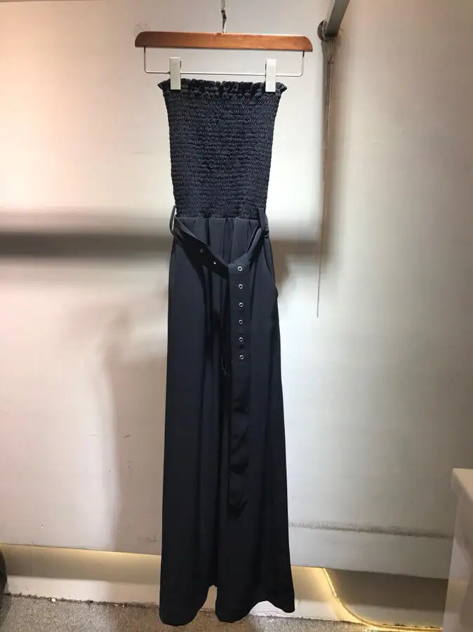 

2019 new ladies fashion sexy back slit with pleated tube top dress 0626