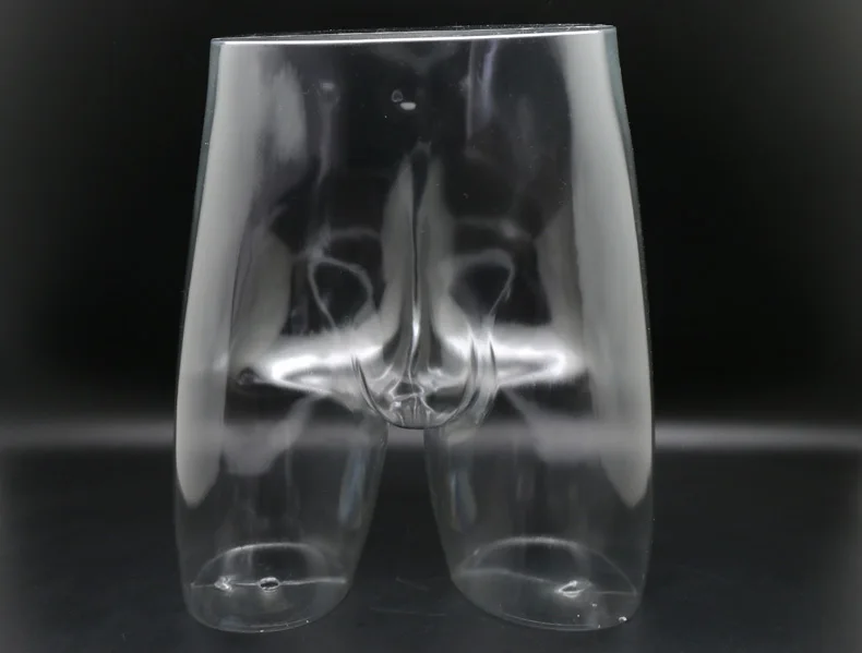 Fashionable Male Clear Mannequin Torso Male Transparent Male Hip