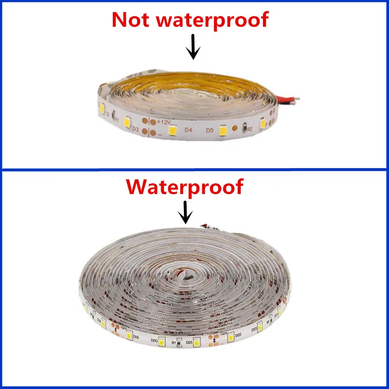 Светодиодный неоновый ribbo лента светильник 5 м/лот набор с адаптером 12 Вт водостойкый led 2835 RGB Светодиодные ленты белый теплый красного и синего цвета