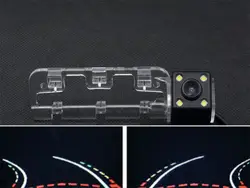 Водостойкая 4LED CCD динамическая траектория треков ar камера заднего вида резервная парковочная камера для HONDA Civic 2010 Автомобильная обратная