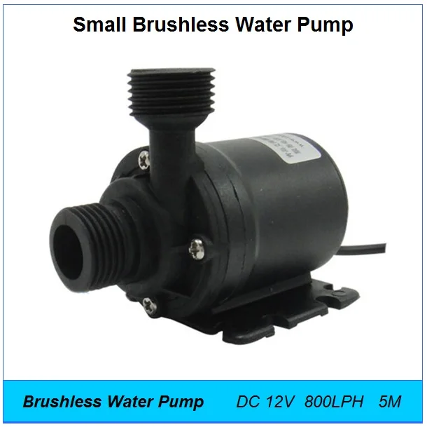 DC 12V 24V маленький Электрический водяной насос скорость потока 800LPH подъем воды 5M