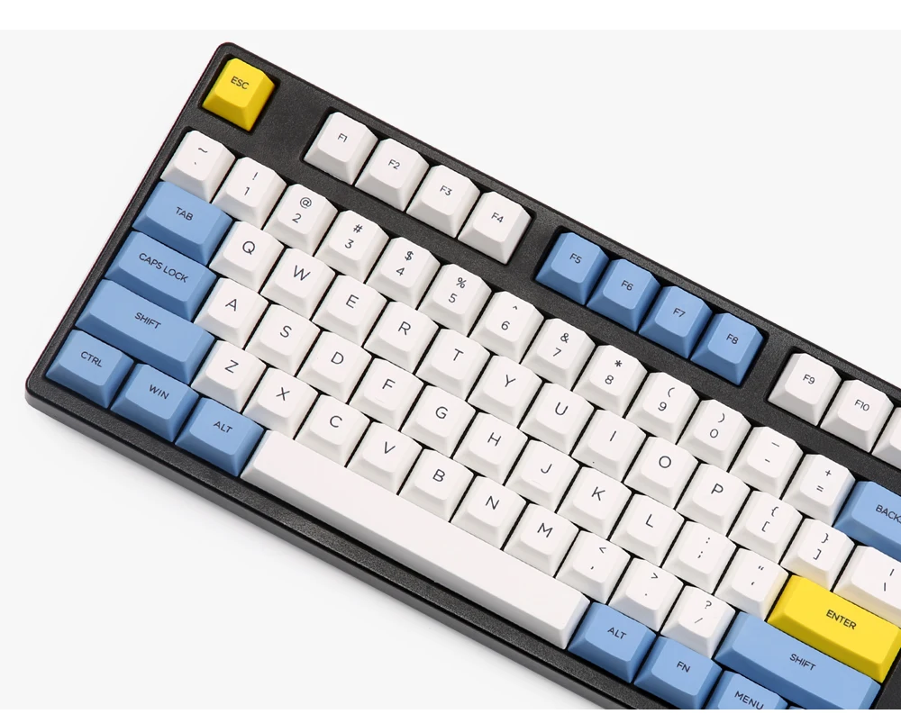 Голубое небо и белое облако keycap 112/157 клавиш PBT Вишневый профиль краситель-сублимированный MX Переключатель для механической клавиатуры keycap