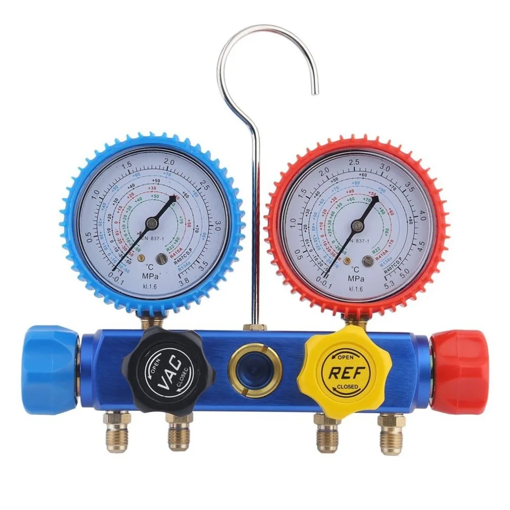 

4-Way Mounting Aid Set On Air Conditioning Systems Refrigerant R134a R22 R410a R407c High Pressure Safety Valve