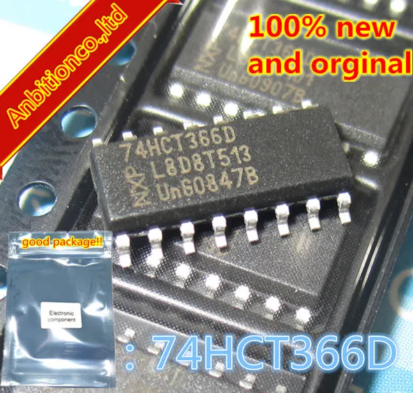 10 шт. 100% новый и оригинальный 74HCT366D SOP шестигранный Буфер/линейный драйвер