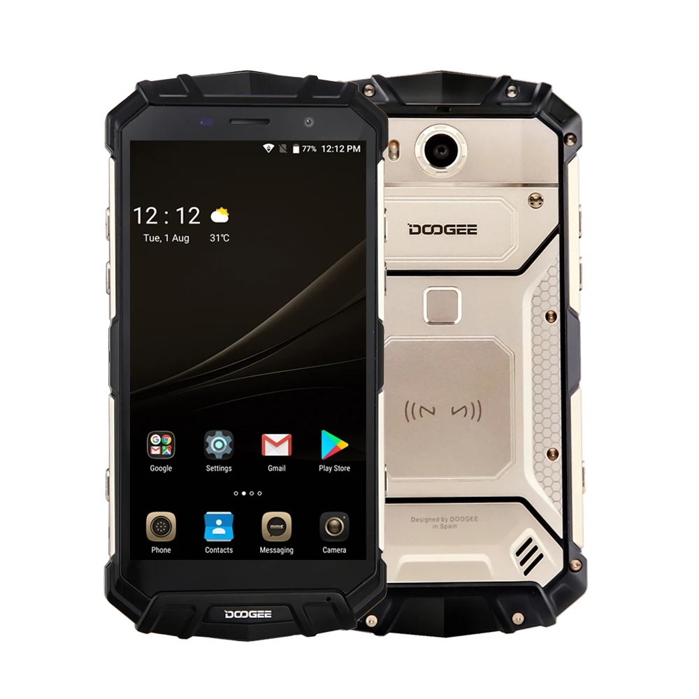 Беспроводная зарядка IP68 DOOGEE S60 Lite 5580 мАч 12V2A Быстрая 5 2 & #39 FHD MT6750T Восьмиядерный 4 ГБ