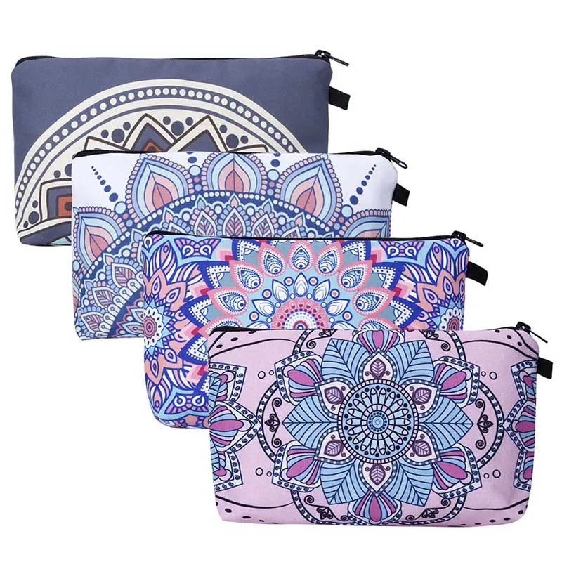 

Hot Sale Cosmetic Bags with Zipper 3D Printed Vintage Floral Necessaries for Women Toiletry Free Shipping
