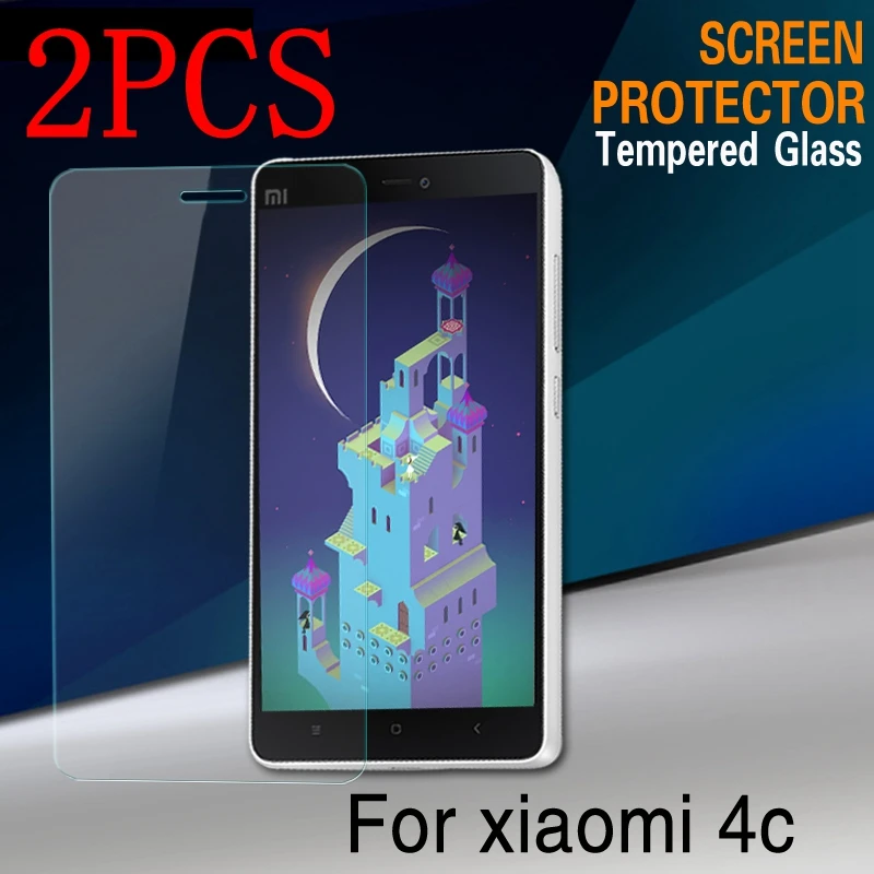 2PCS Original Tempered Glass For Xiaomi Mi4C Screen Protector Toughened protective film Mi 4c | Мобильные телефоны и