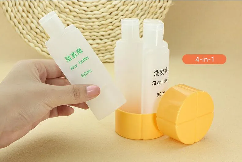Travel Cosmetics Three-In-One Bottling 4-In-1 Bottle Shampoo Shower Gel Storage Wash Bag Empty Bottle