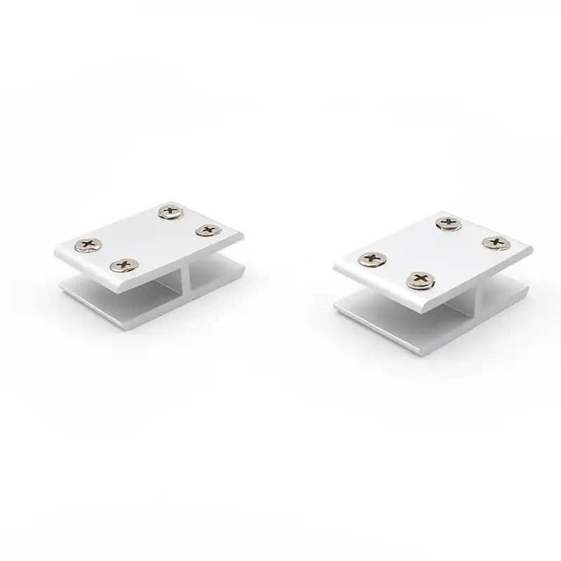 Diamoen Clips de Acero Inoxidable para Puertas de Vidrio Bisagra Conjunto de Cristal del escaparate Gabinete Abrazadera para 5-8 mm Puerta de Vidrio