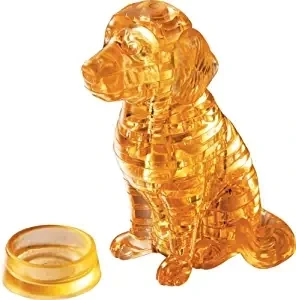 

3D Assembly Crystal Puzzle Pubby Dog Toy Beautiful 3D Jigsaw Educational Kids Building toy for Christmas Gift