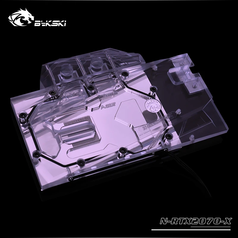Bykski N RTX2070 X полноразмерный блок водяного охлаждения VGA LED Ligh для справки NVIDIA GeForce RTX