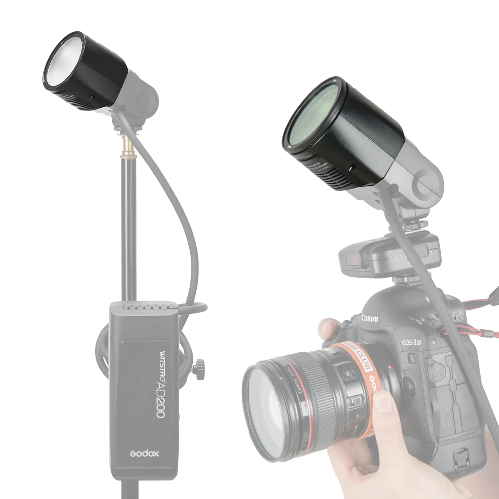 Кольцевая удлинительная головка Godox H200R переносная со спиральной вспышкой для