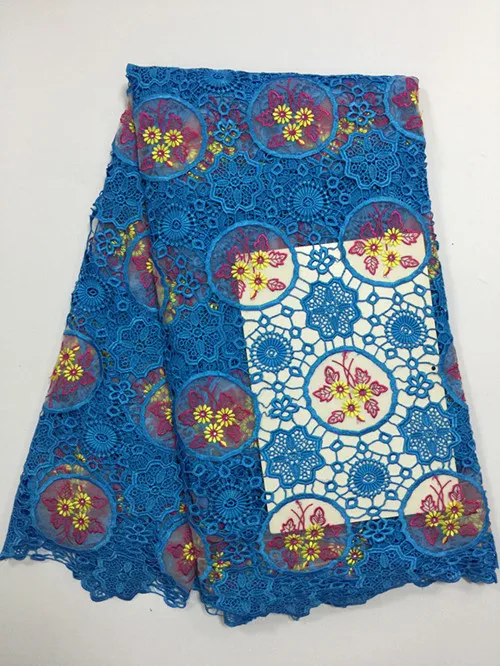 (9colors)J131 Blue and yellow New coming African guipure lace fabric
