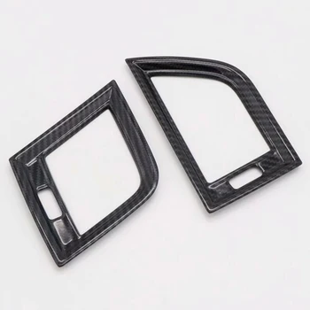 

For Audi Q5L 2018 2PCS Carbon Fiber ABS Chrome Car Side Air Conditioner Vent Outlet Cover Trim Moldings For Left Hand Drive