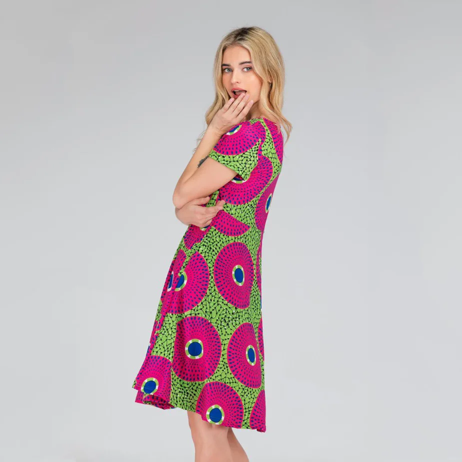 Новое поступление сексуальное модное Стильное летнее женское платье из полиэстера в африканском стиле s-xxl