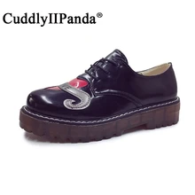 2017 New Arrival Heart Shape Printing Platform Women Casual Shoes Japanese Harajuku Punk Shoes Love Zapatillas Deportivas Mujer