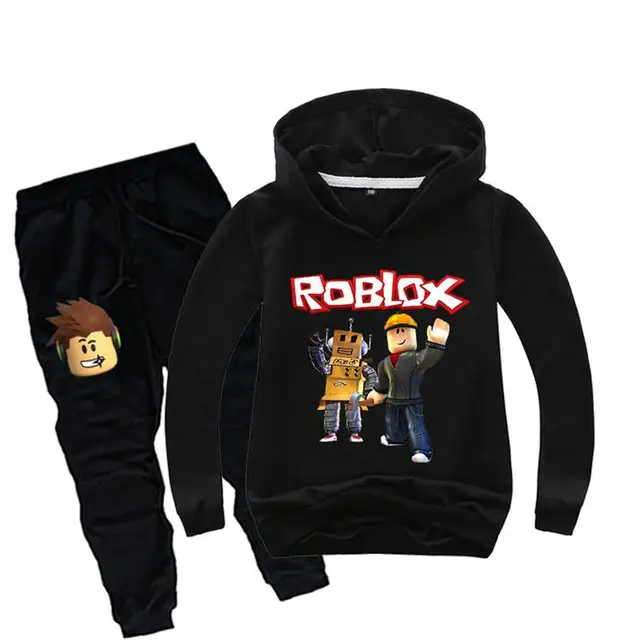 Juego De Disfraces Roblox Conjunto De Ropa Para Niños Suéter Sudadera Con Capucha Pantalones Largos Traje Primavera Otoño Niños Deportes Chándal - 