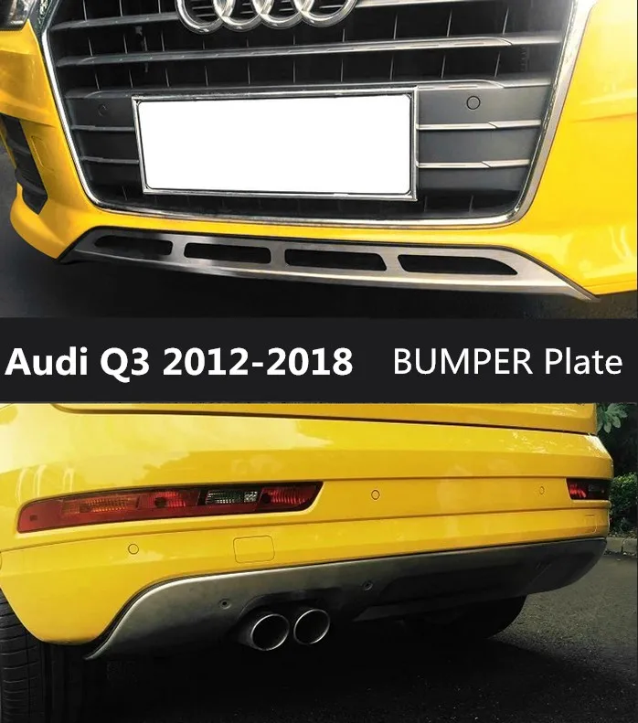 Для Audi Q3 2012 2018 бампер для автомобиля пластина высокое качество нержавеющая сталь