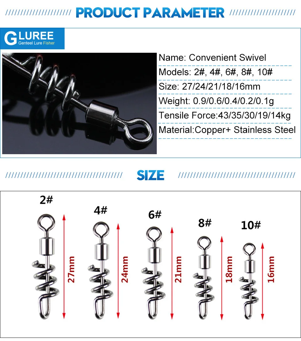 GLUREE-2#-4#-6#-8#-10#-Fishing-Swivel-Set-Snap-Ball-Bearing-Lock-Rolling-Swivel-Connector-hook-Fishing-Tackle-Accessories_04
